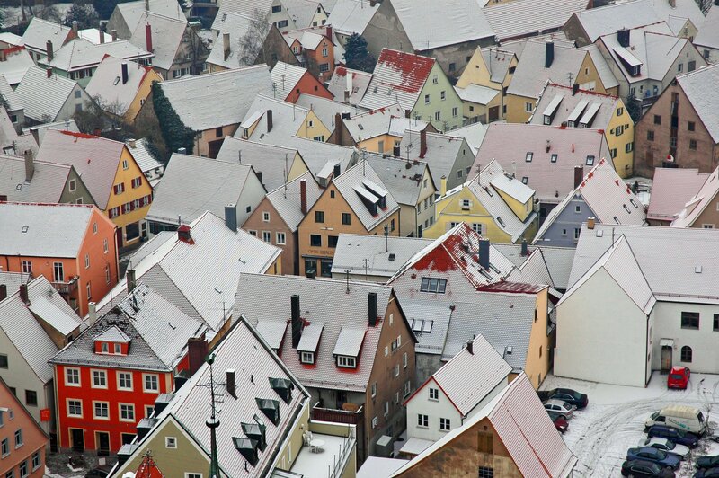 Snow-covered Rooftops — White, Calm
