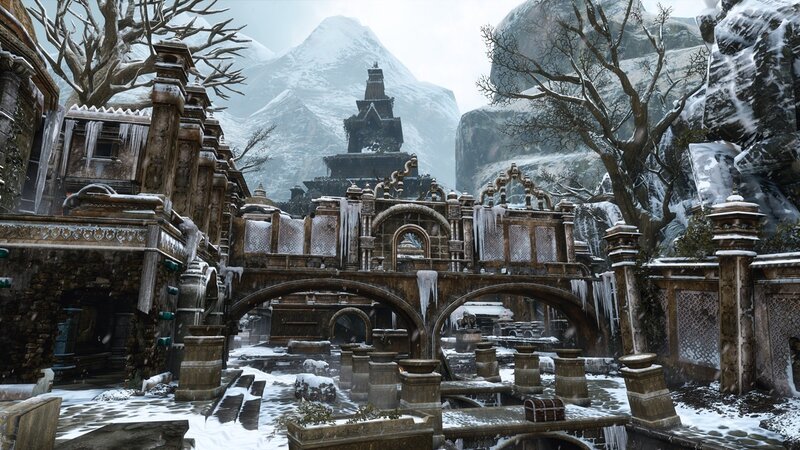Snow-covered Ruins — Gray, Desolate