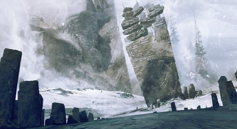 Snow-covered Ruins — White, Dramatic