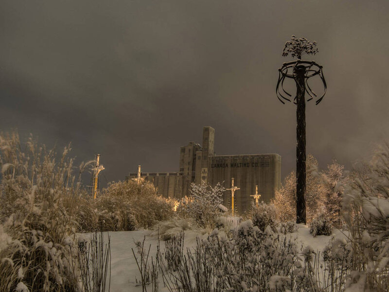 Snow-covered Sculpture