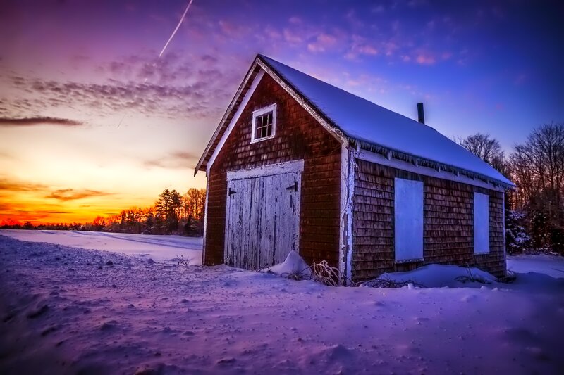 Snow-covered Shed