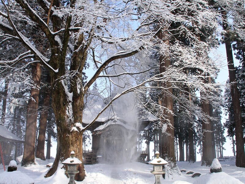 Snow-covered Shrine