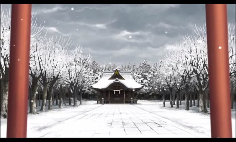 Snow-covered Shrine — White, Serene
