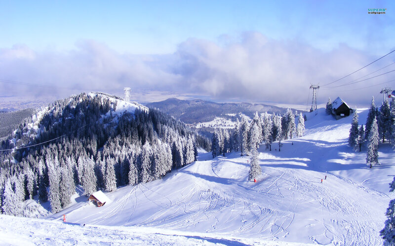 Snow-covered Ski Slope — White, Serene, Winter
