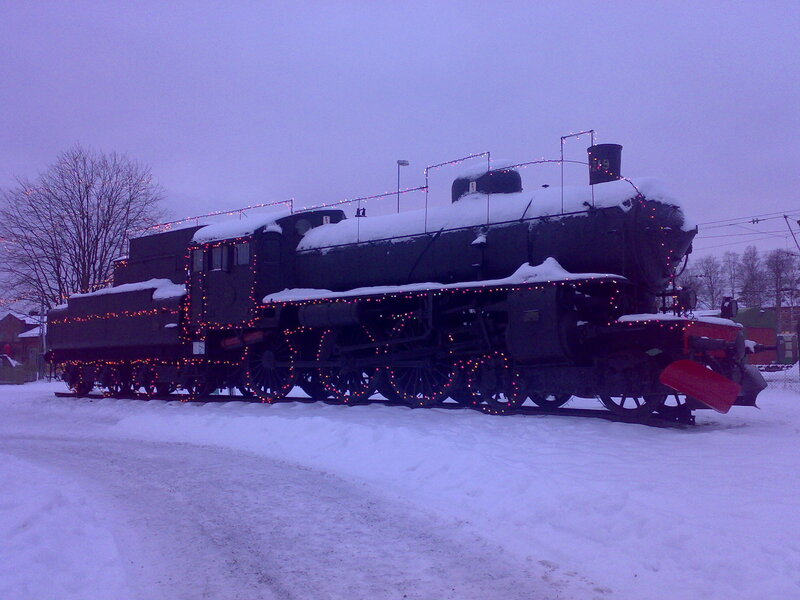 Snow-covered Steam Train