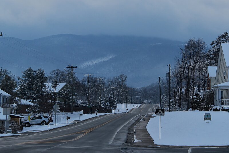 Snow-covered Street — Blue, Cold