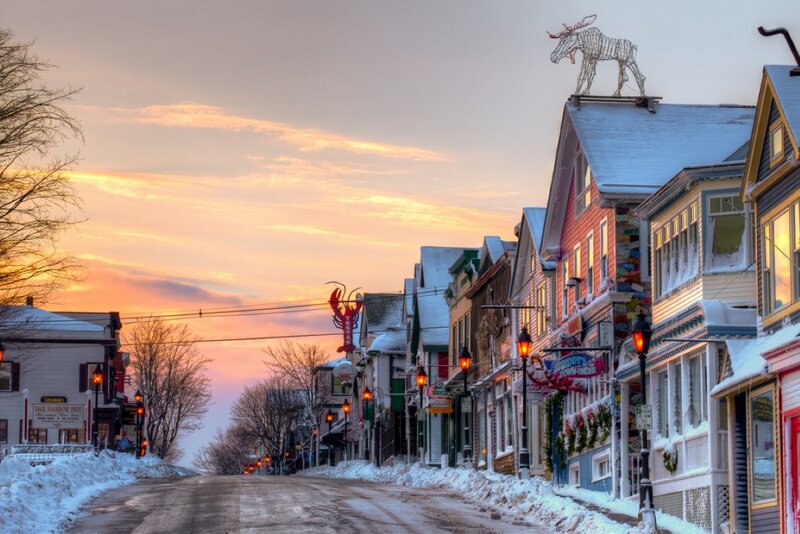 Snow-covered Street — Orange