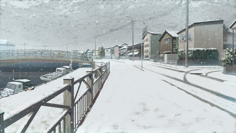 Snow-covered Street Scene