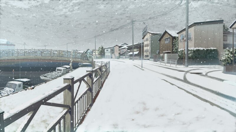 Snow-covered Street Scene — White, Serene, Quiet