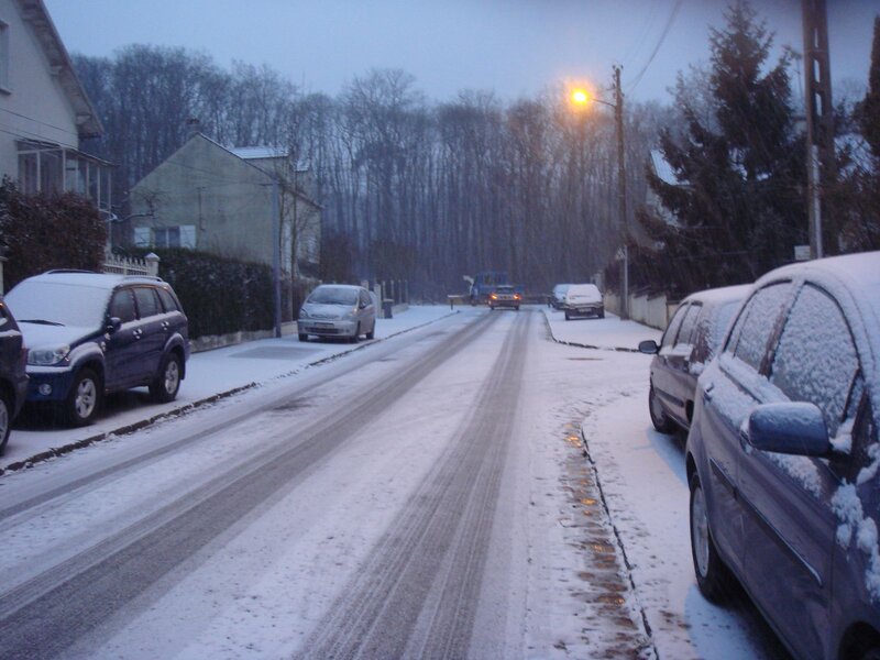 Snow-covered Street — White, Cold, Winter