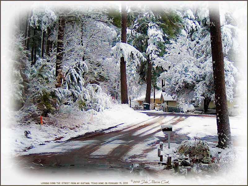 Snow-covered Street — White, Serene