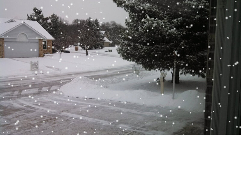 Snow-covered Suburban Street — White, Calm