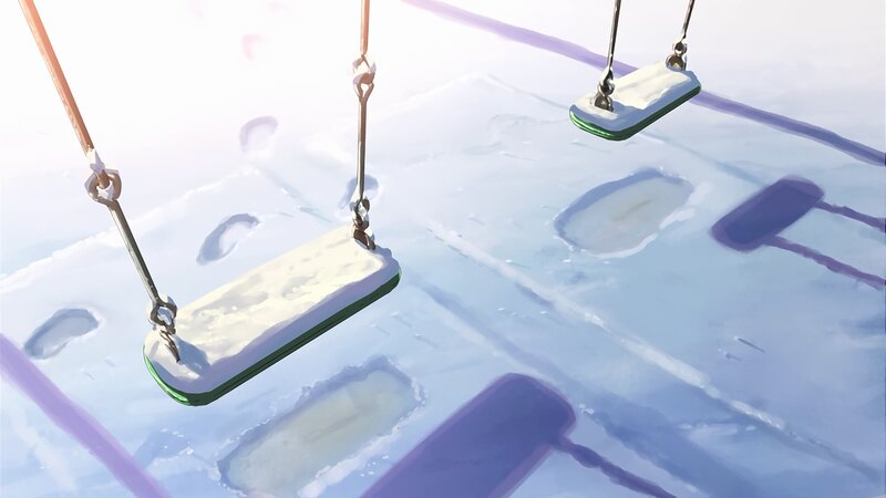 Snow-covered Swings — White, Serene