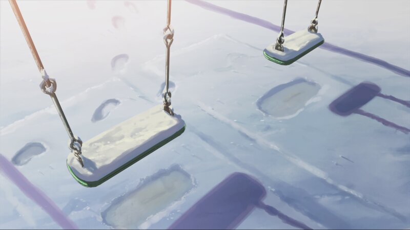 Snow-covered Swings — White