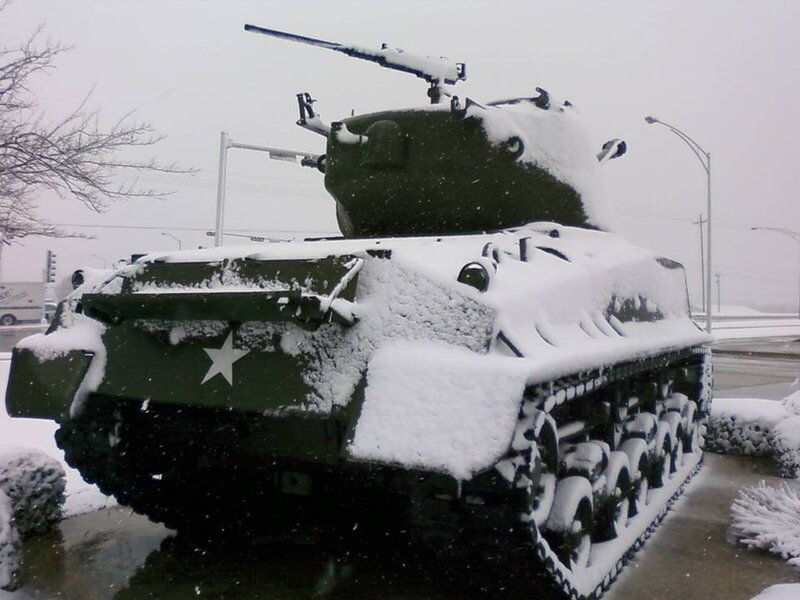 Snow-covered Tank