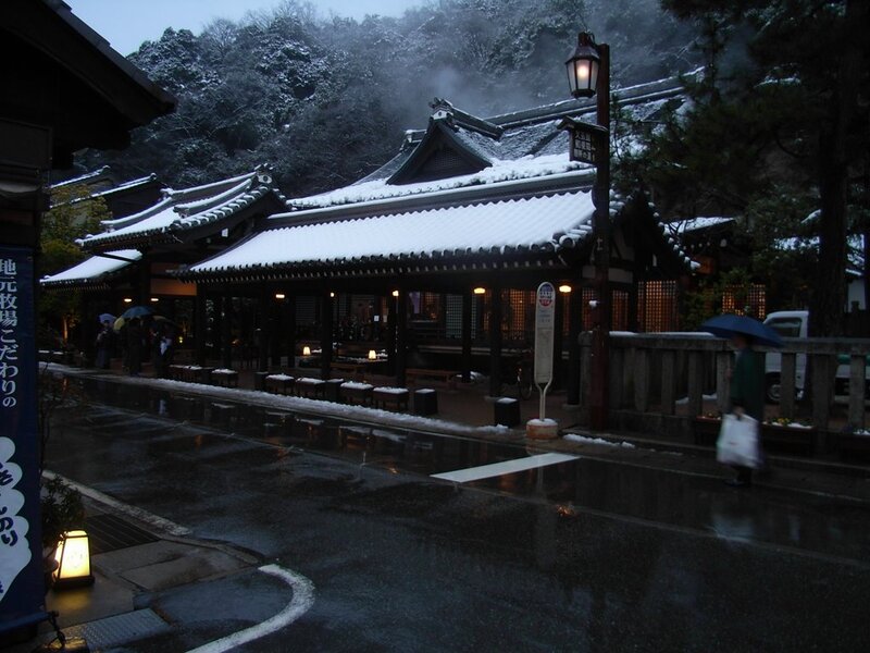 Snow-covered Temple — Black
