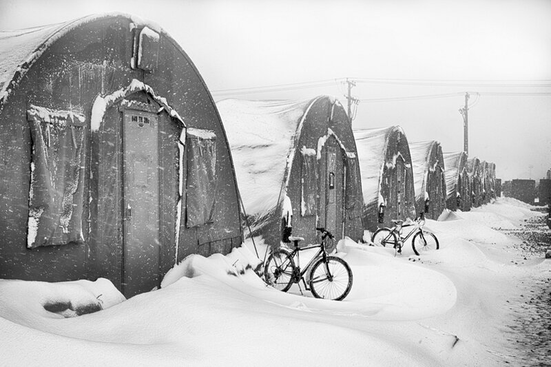 Snow-covered Tents