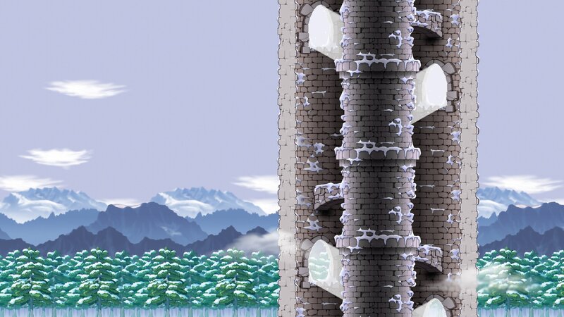 Snow-covered Tower — Gray