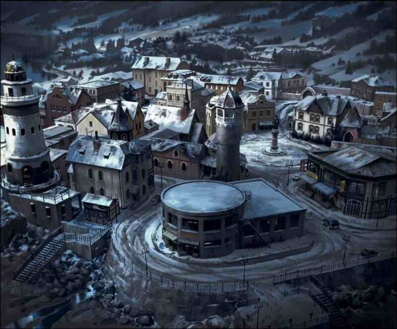 Snow-covered Town