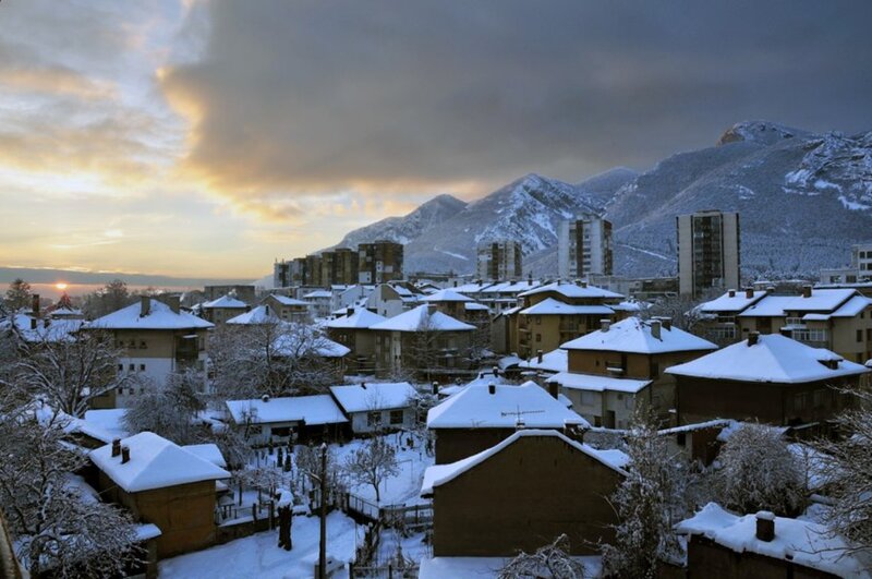 Snow-covered Town — White, Serene, Winter