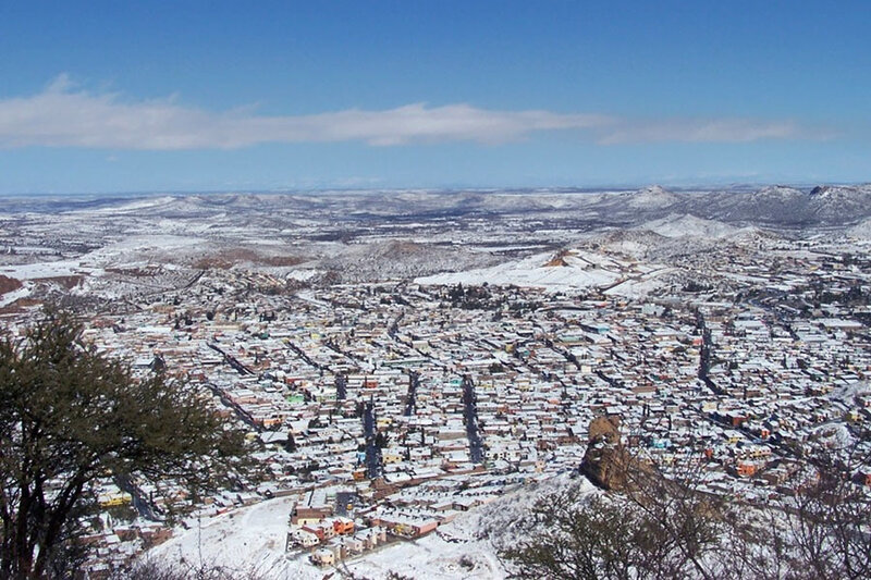Snow-covered Town — White