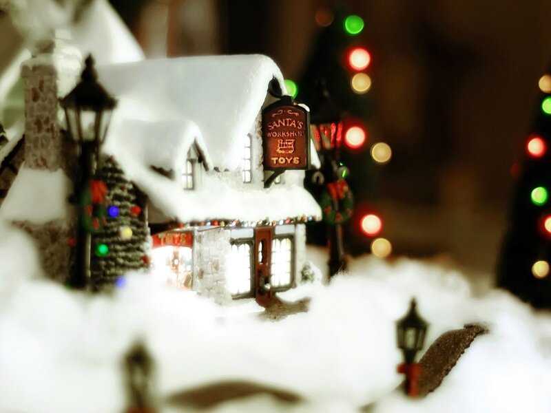 Snow-covered Toy Shop — White