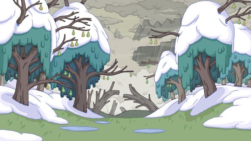 Snow-covered Trees — Green, Calm, Winter