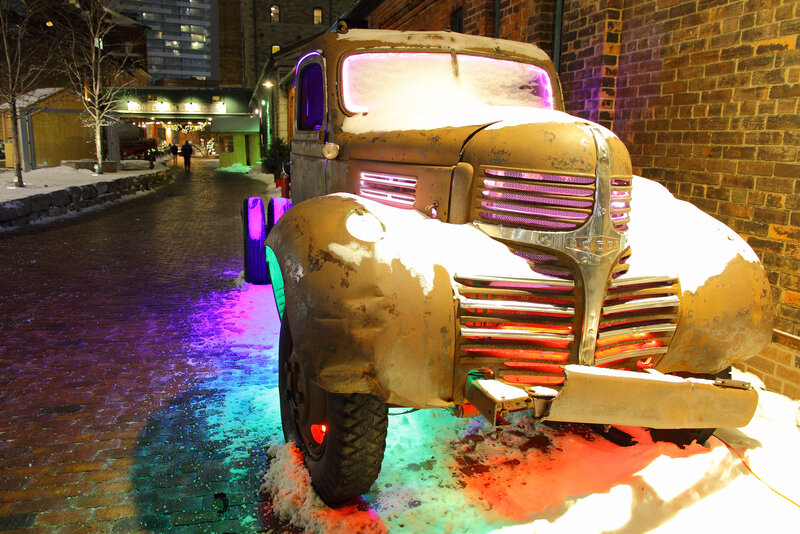 Snow-covered Truck — Brown