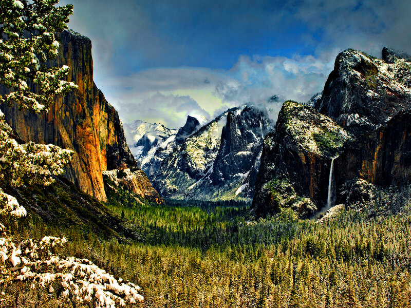 Snow-covered Valley — Green, Dramatic