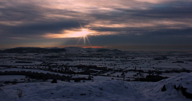 Snow-covered Valley Landscape — White