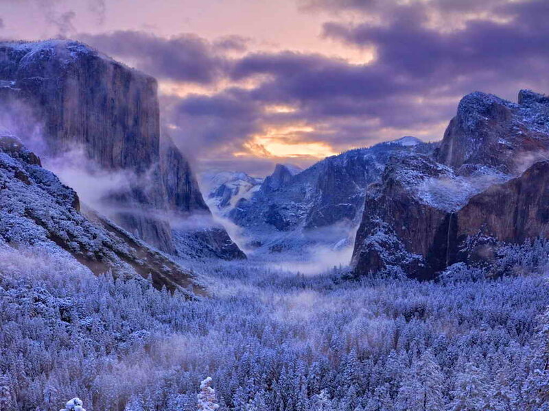 Snow-covered Valley — Purple