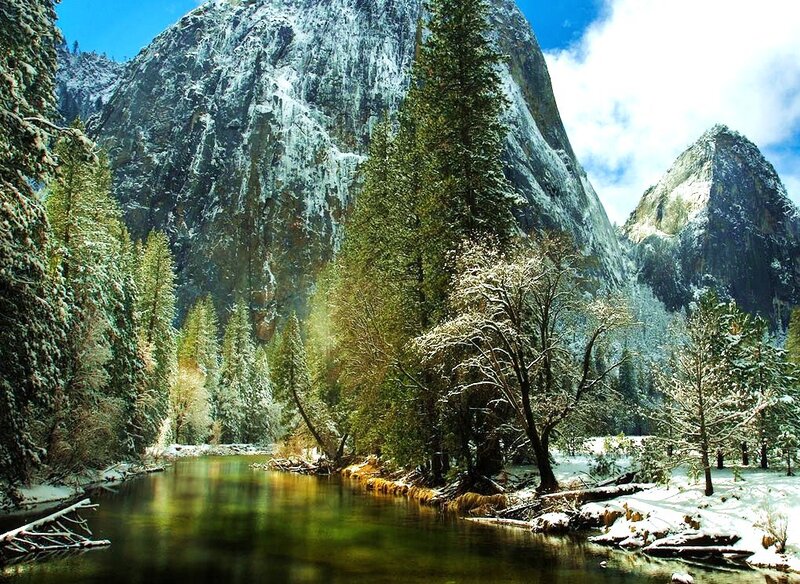 Snow-covered Valley River