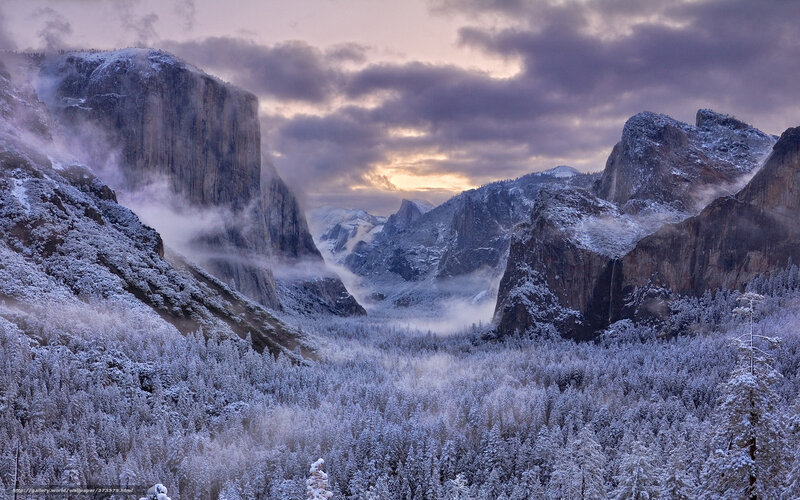 Snow-covered Valley — White, Dramatic, Winter