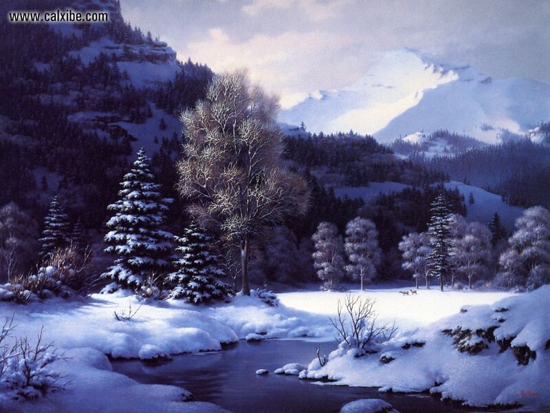Snow-covered Valley — White, Serene