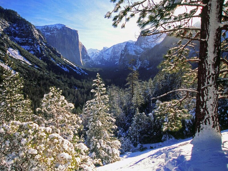 Snow-covered Valley — White, Serene, Winter, Photograph