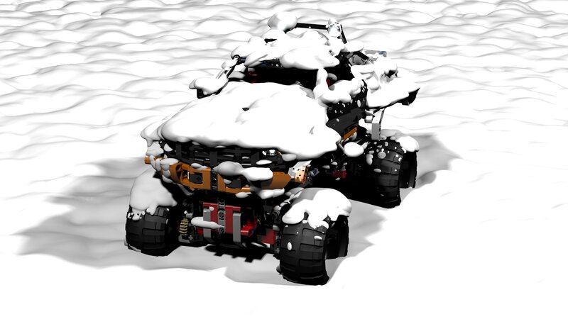 Snow-covered Vehicle