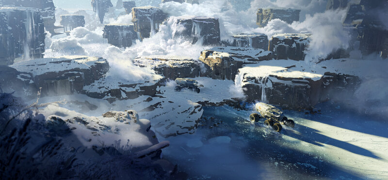 Snow-covered Vehicles
