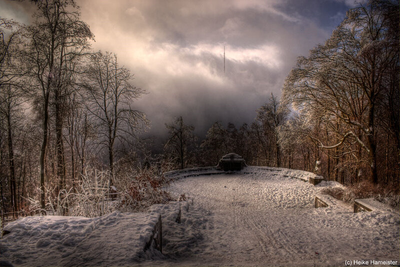 Snow-covered Viewing Platform