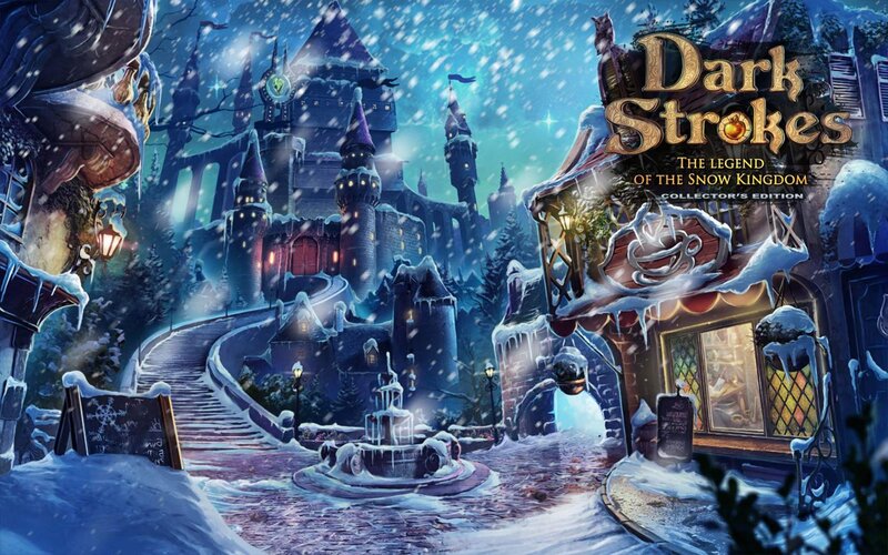 Snow-covered Village — Blue, Magical