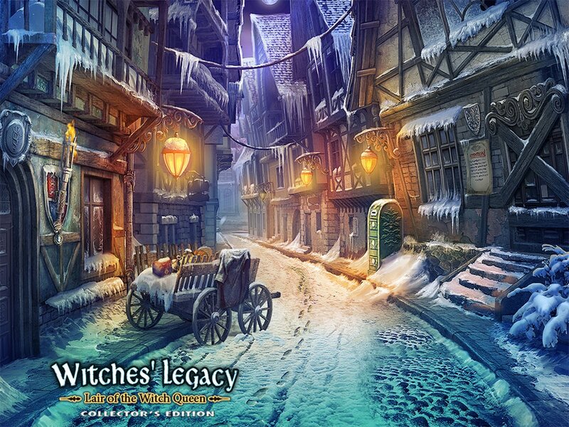 Snow-covered Village Street — Blue, Cold