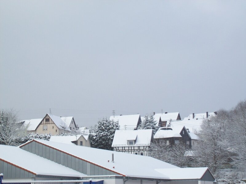 Snow-covered Village — White, Calm, Winter