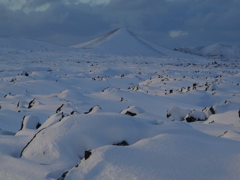 Snow-covered Volcanic Landscape