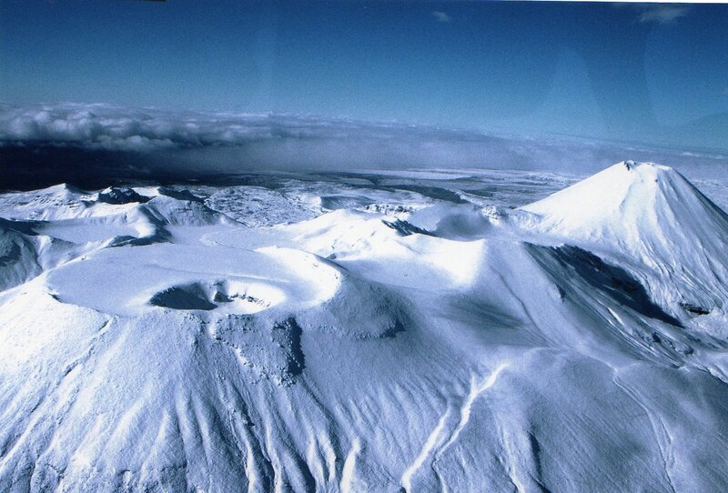 Snow-covered Volcanic Landscape — White