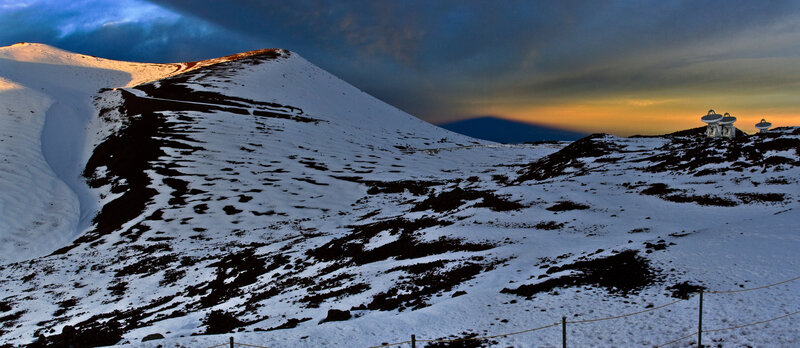 Snow-covered Volcano — White, Dramatic
