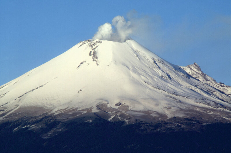 Snow-covered Volcano — White