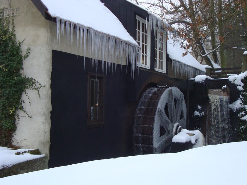 Snow-covered Watermill