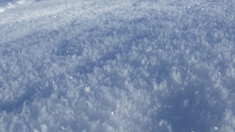 Snow Crystals on Ground