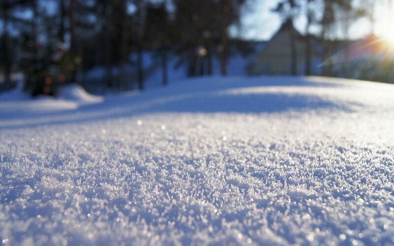 Snow Crystals on Ground — White