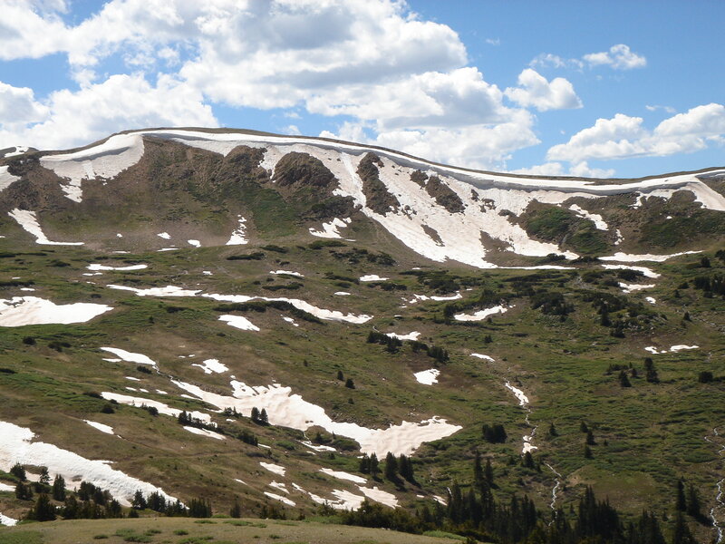 snow-dappled mountain landscape