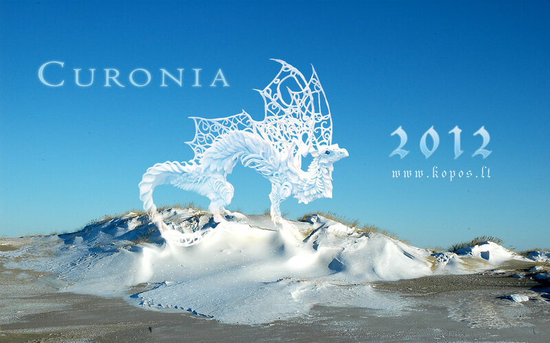 Snow Dragon Sculpture